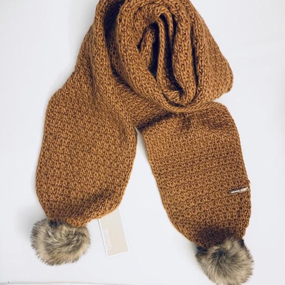 Michael Kors Pom Pom Knit Scarf - Picture 1 of 3